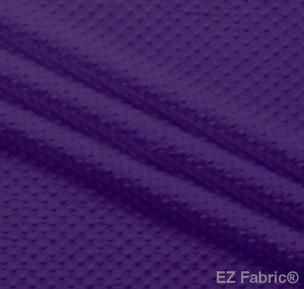 Silky Minky Dot Bright Purple by EZ Fabric