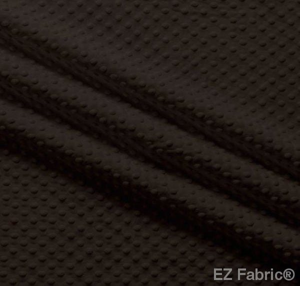 Silky Minky Dot Dark Chocolate by EZ Fabric