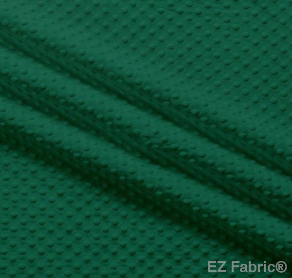 Silky Minky Dot Emerald Green by EZ Fabric