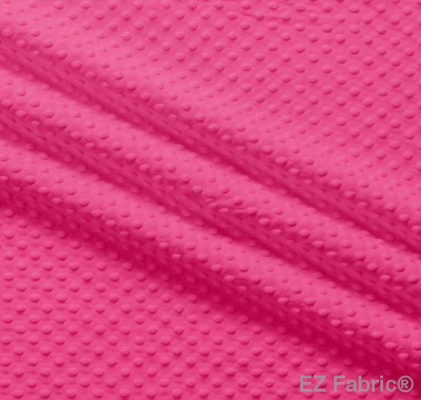 Silky Minky Dot Hot Pink by EZ Fabric