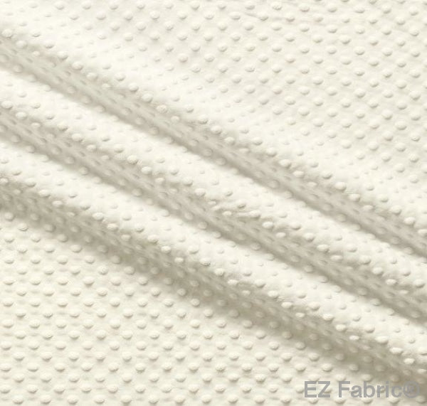 Silky Minky Dot Ivory by EZ Fabric