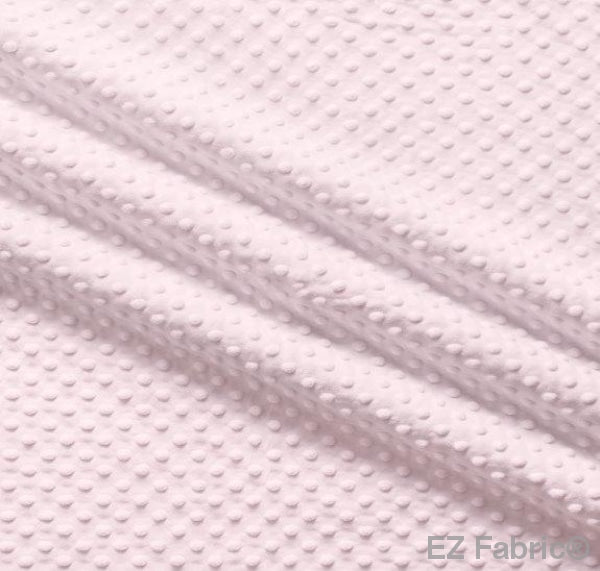 Silky Minky Dot Light Pink by EZ Fabric