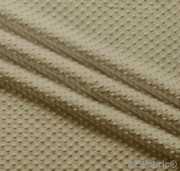 Silky Minky Dot Mocha by EZ Fabric