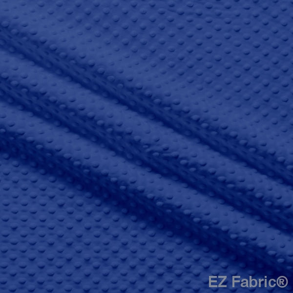 Silky Minky Dot Fabric Royal Blue Solid Smooth