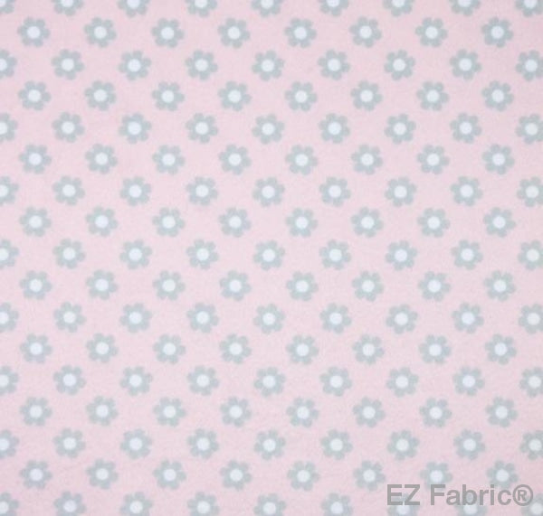 Ditsy Candy Pink Print Minky By EZ Fabric 