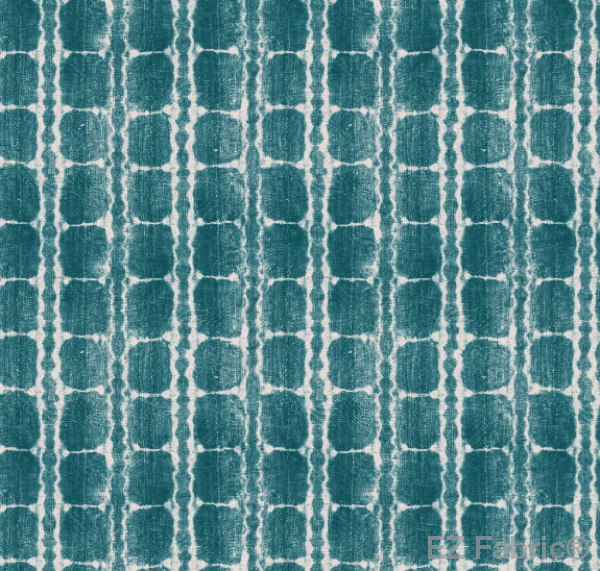 Nuru Teal Mud Cloth Print on Minky Fabric by EZ Fabric