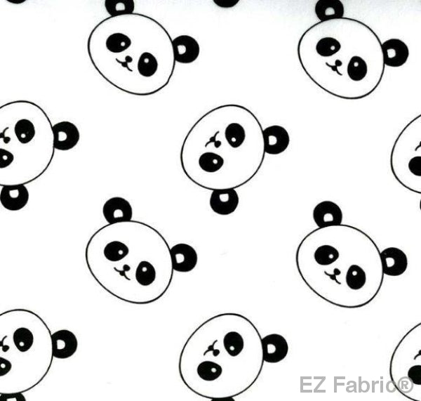EZ Pandas White on Minky Fabric by EZ Fabric