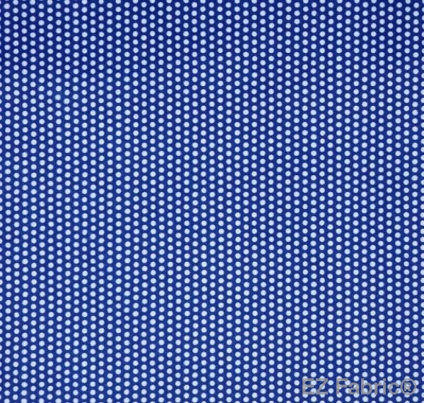 Swiss Dot Deep Ocean Blue Print Minky By EZ Fabric 