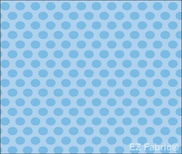 Two Tone Dot Light Blue  Print Minky By EZ Fabric 