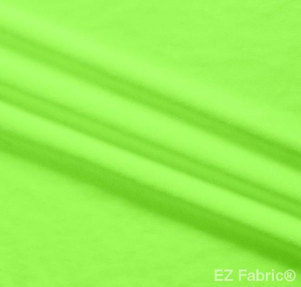 Silky Minky Smooth Bright Lime by EZ Fabric