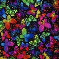 Large butterfly minky fabric, swatch