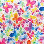 Large butterfly minky fabric, folded yardage