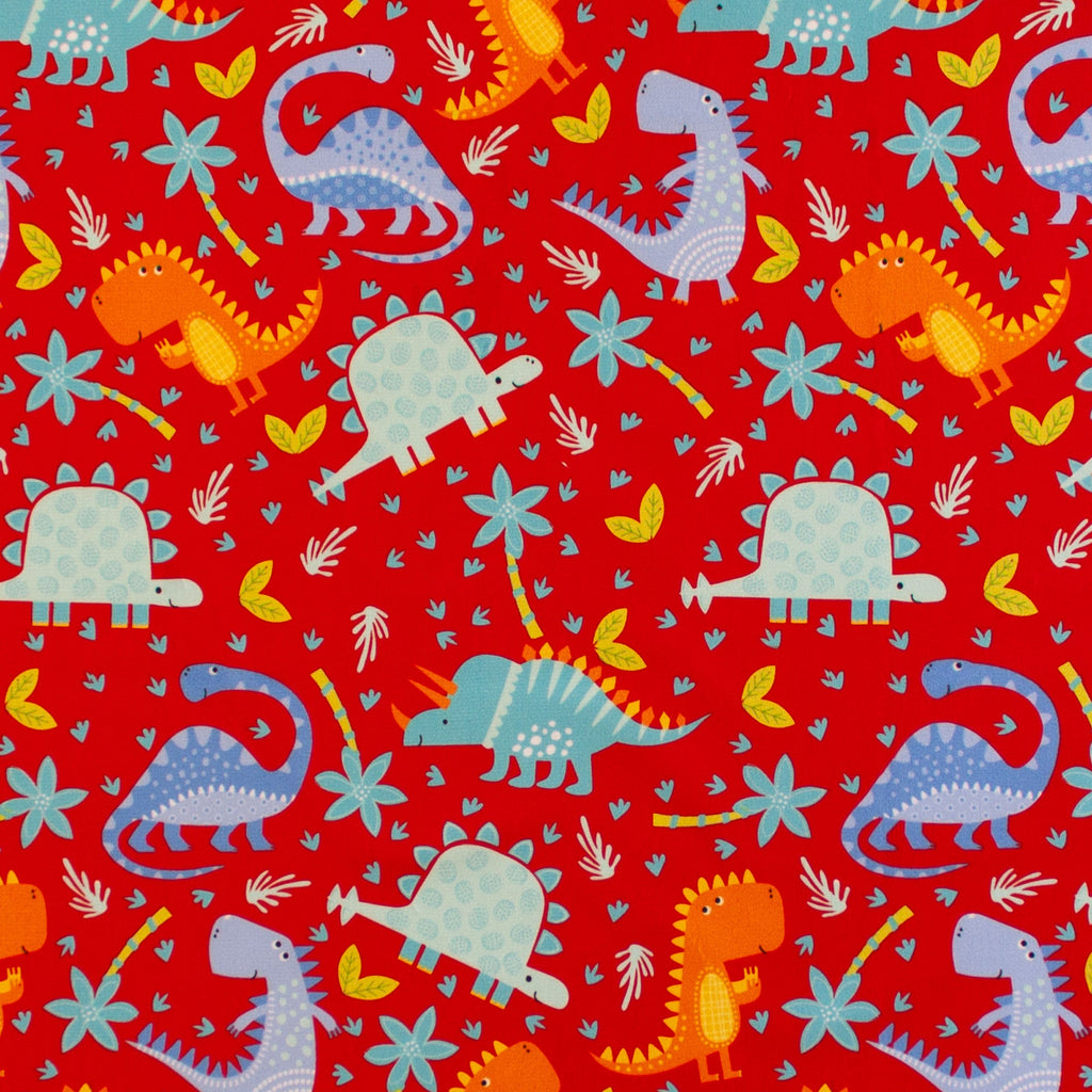 Dinosaur Jungle print minky fabric, bolt