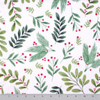 Christmas holly minky, multiple colorway comparison