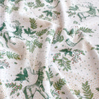 Christmas toile minky, black and white colorway swatch