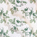 Christmas toile minky fabric, red colorway line-art print swatch