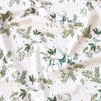 Christmas toile minky, full-width panel view