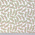 Ditsy Holly minky fabric, fabric draped fold