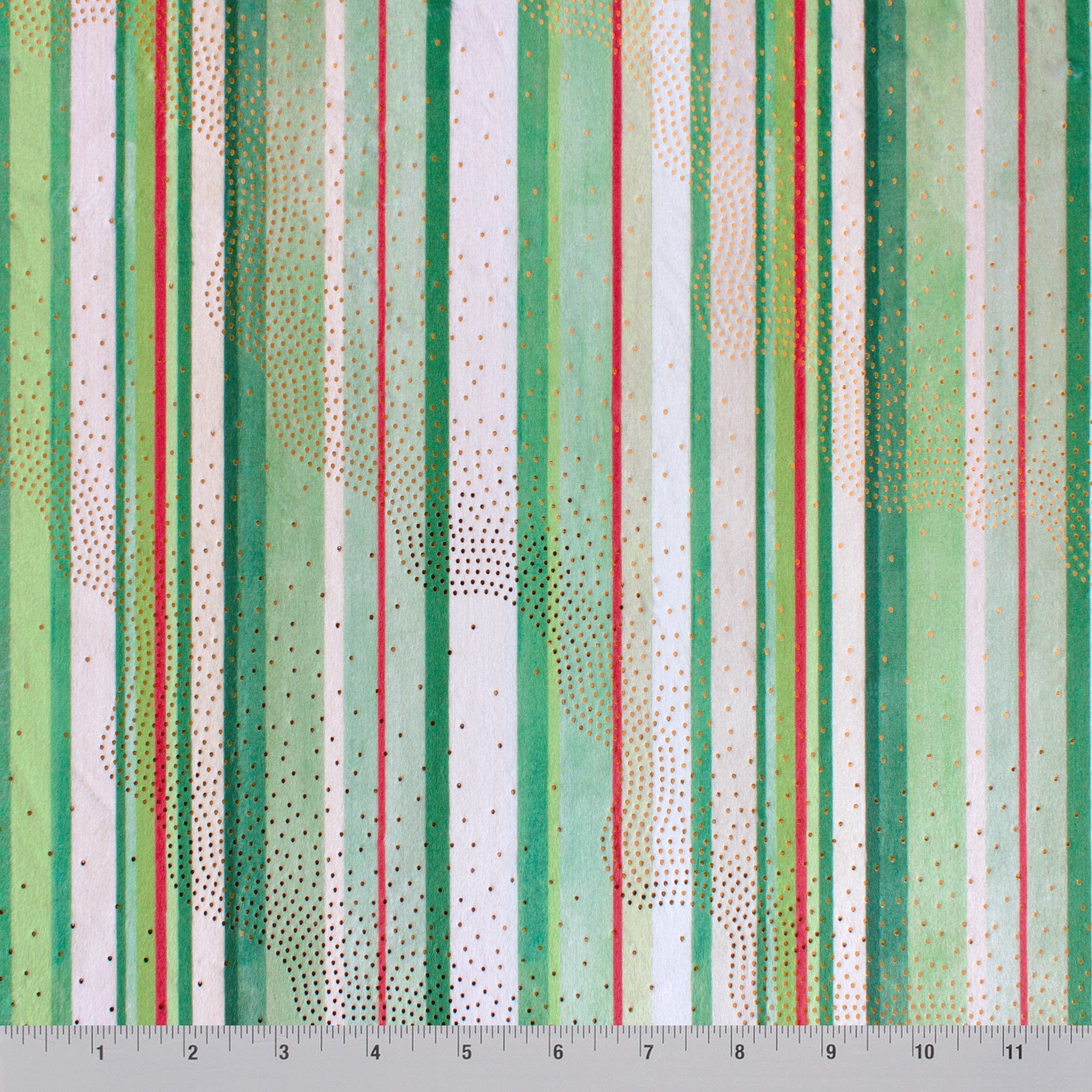 Holly Stripe minky fabric, close-up of stripe print