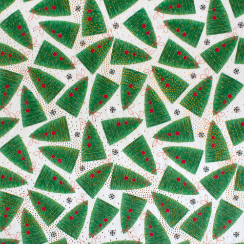 Christmas Trees minky fabric, print swatch