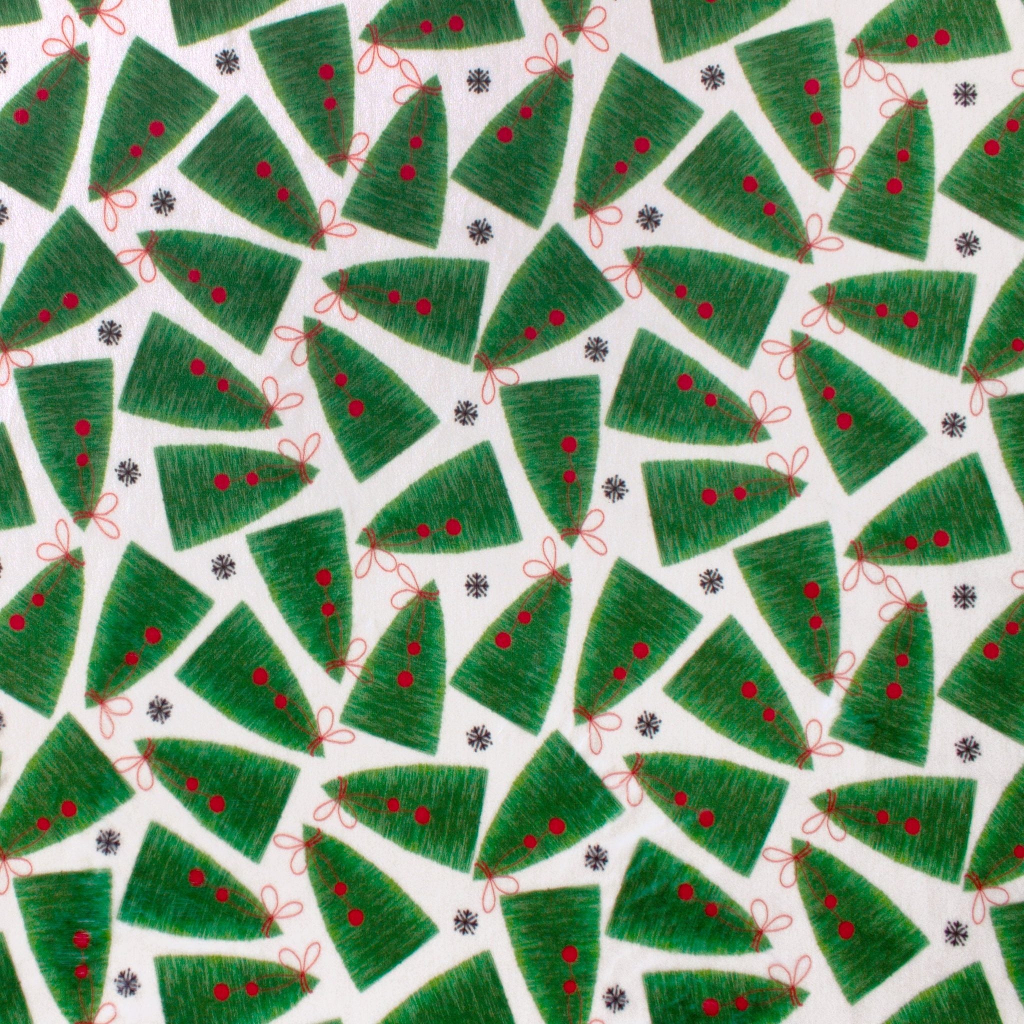 Christmas Trees minky fabric, soft texture detail