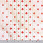 Ornament Stripe holiday print minky fabric, close-up