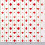 Ornament Stripe holiday print minky fabric, color detail