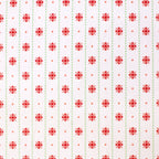 Ornament Stripe holiday print minky fabric, edge view