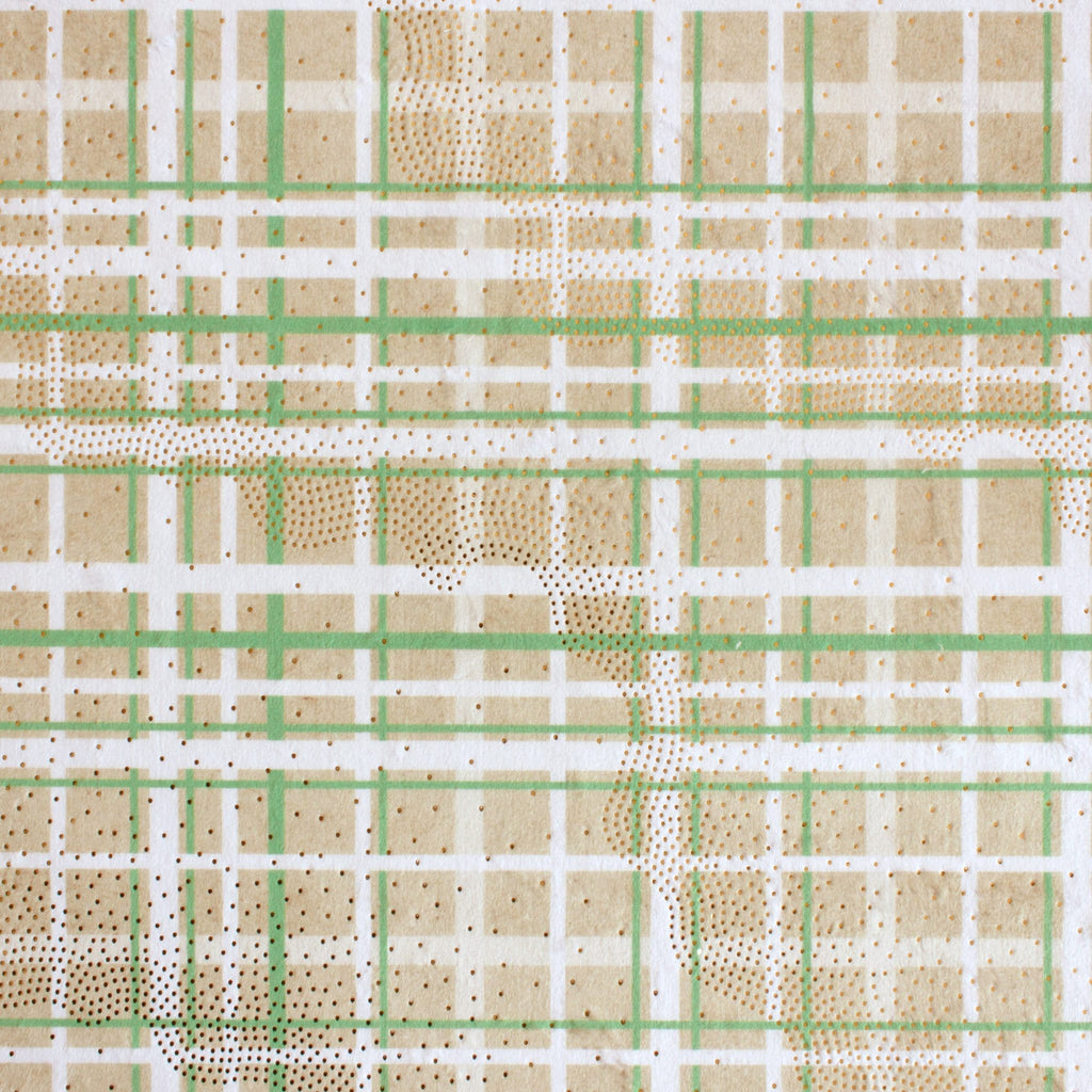 Ornament Plaid holiday print minky fabric, swatch