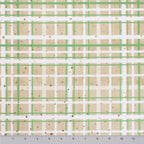 Ornament Plaid holiday print minky fabric, color detail