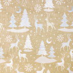 Christmas scene minky, snowflake motif close-up