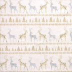 Reindeer stripe minky fabric, color option 7 folded showing pile