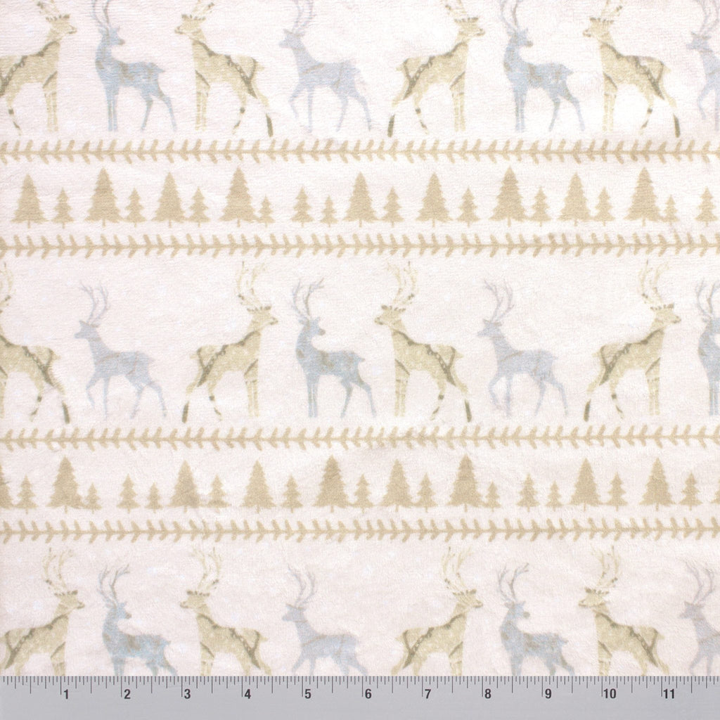 Reindeer stripe minky fabric, color option 8 swatch