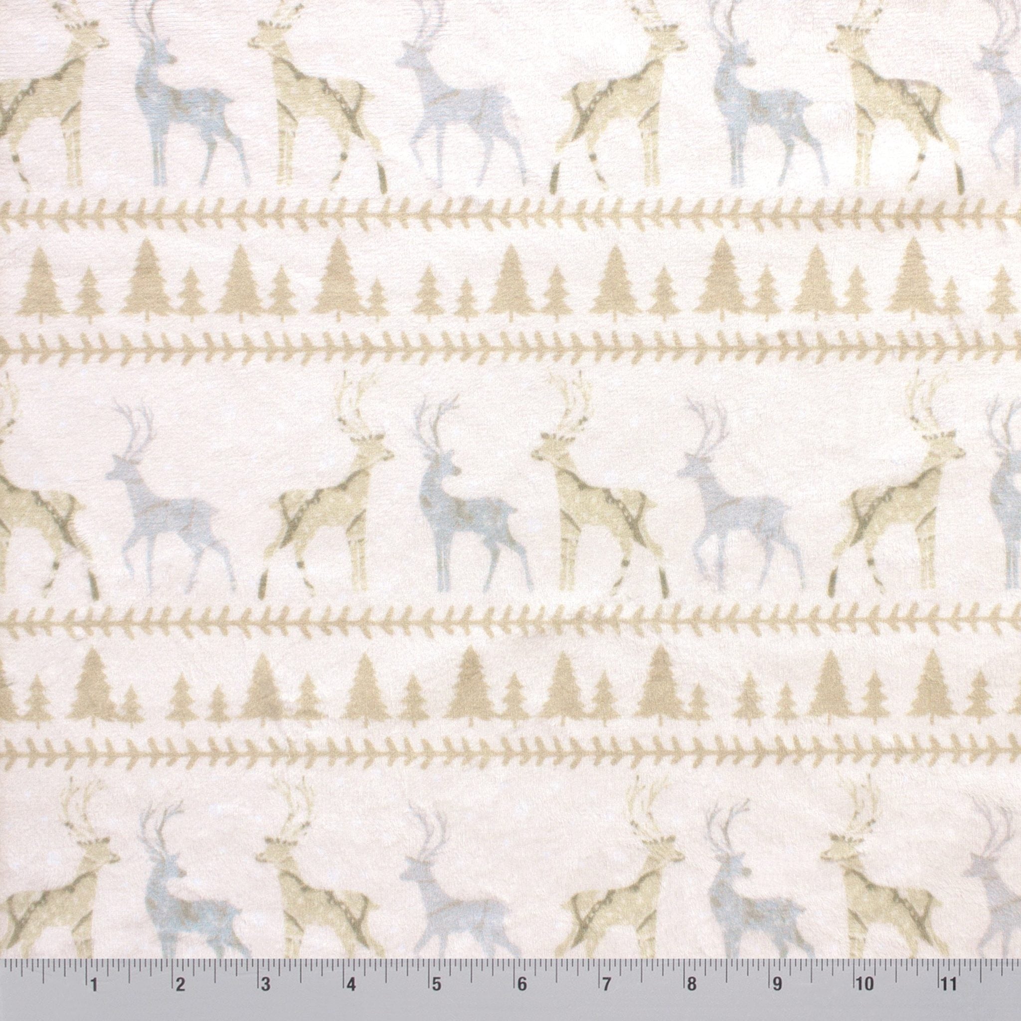 Reindeer stripe minky fabric, color option 8 swatch