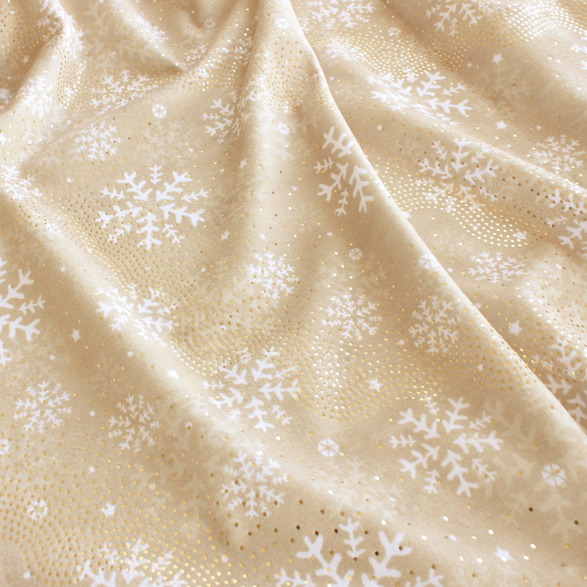 Snowfall minky fabric, folded yardage