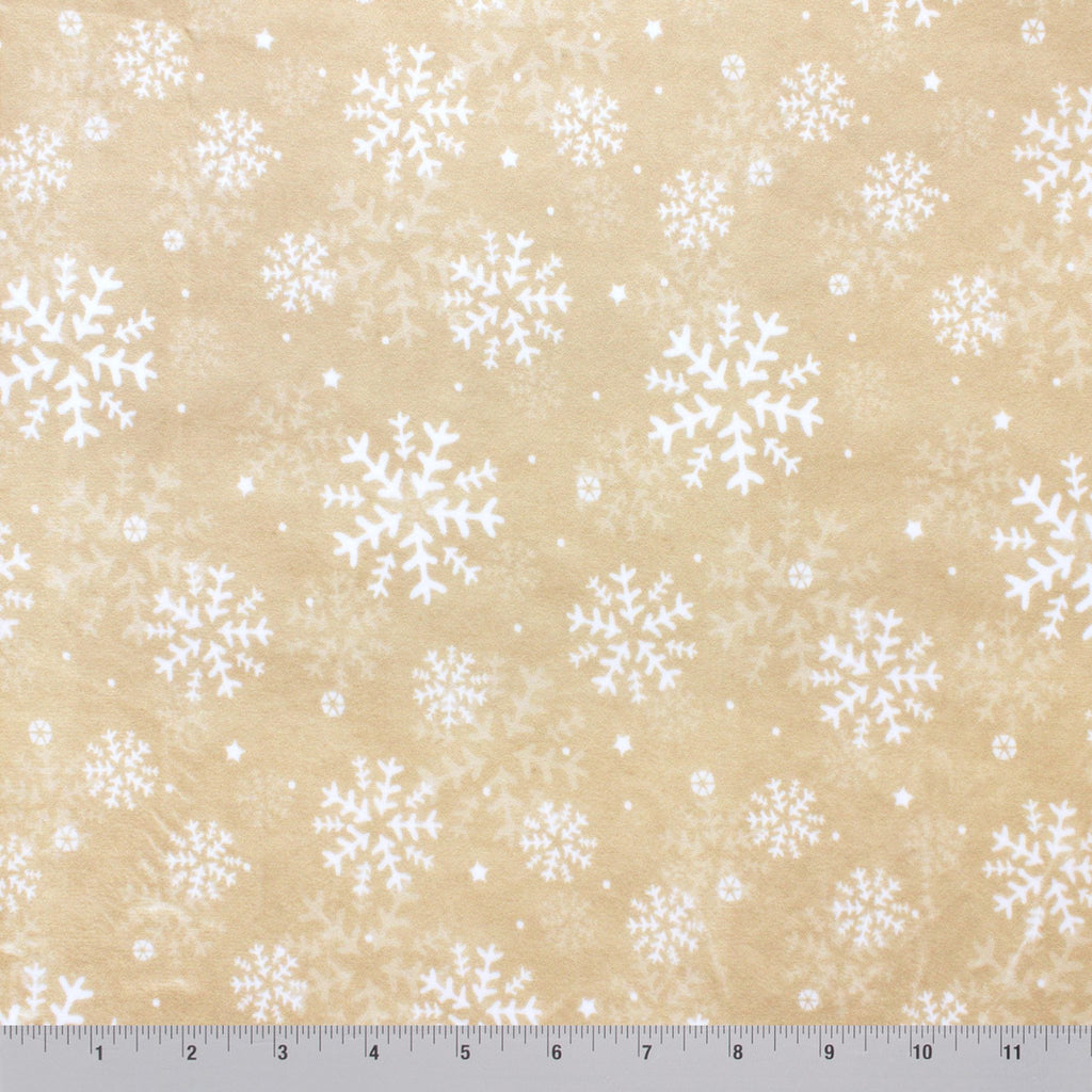 Snowfall minky fabric, edge close-up