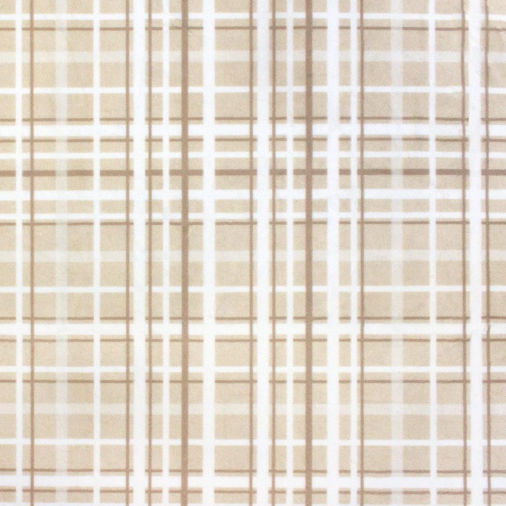 Reindeer plaid minky fabric, color option 7 flat lay