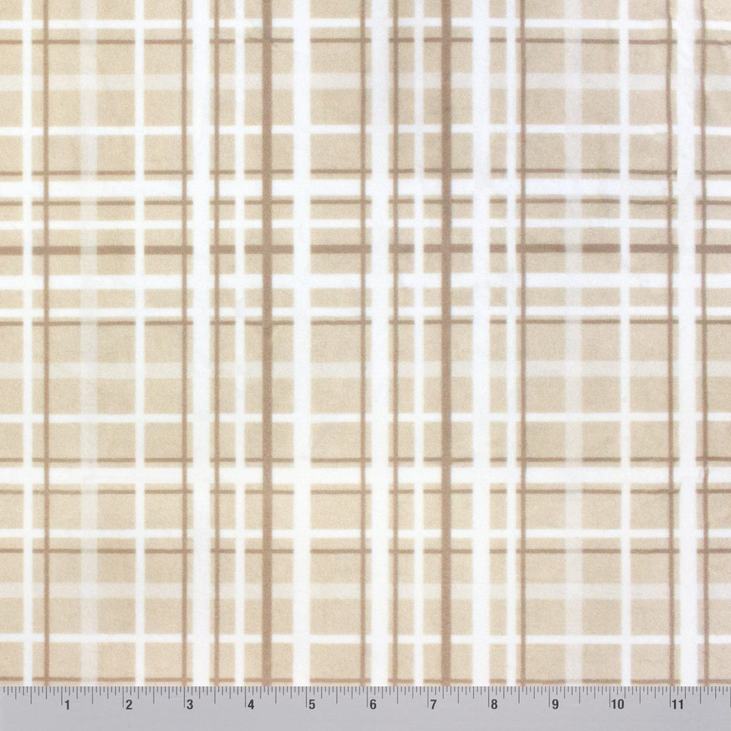 Reindeer plaid minky fabric, color option 8 swatch