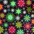 Tiny Neon Snowflakes holiday minky fabric, swatch