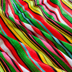 Snowflake Stripe minky fabric, folded yardage