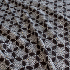 Snowflake Ditsy minky fabric, pattern repeat