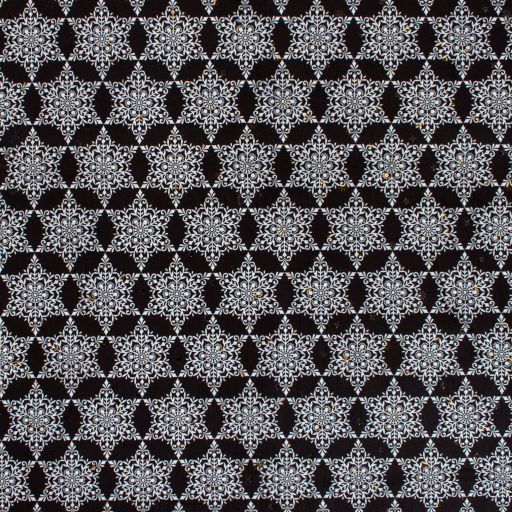 Snowflake Ditsy minky fabric, draped throw