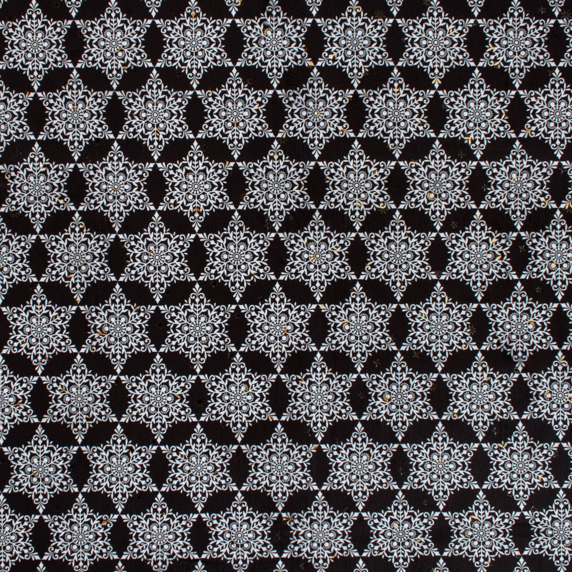 Snowflake Ditsy minky fabric, draped throw