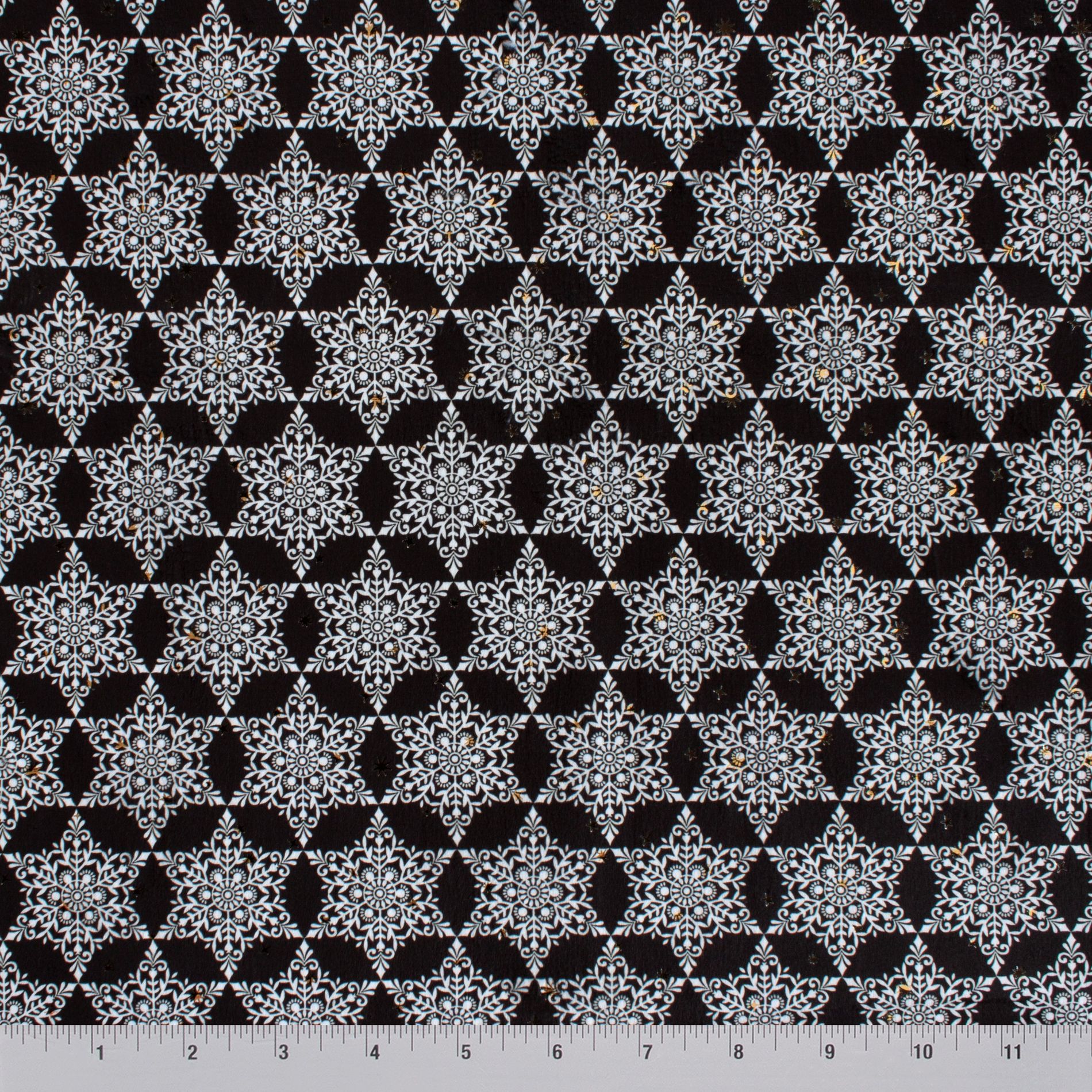 Snowflake Ditsy minky fabric, texture detail