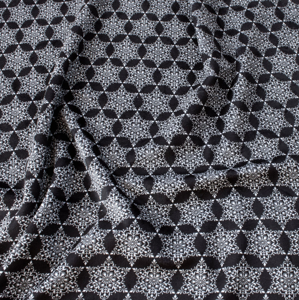 Snowflake Ditsy minky fabric, bolt