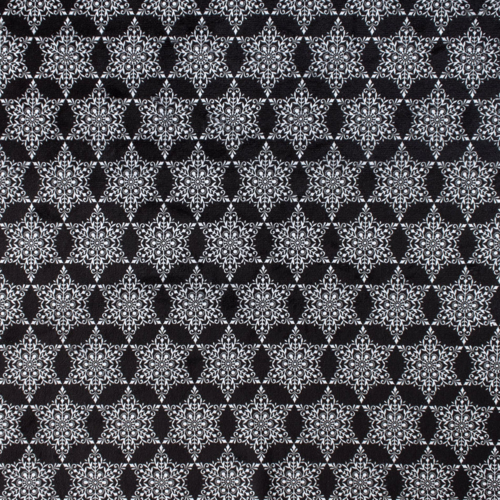Snowflake Ditsy minky fabric, color detail