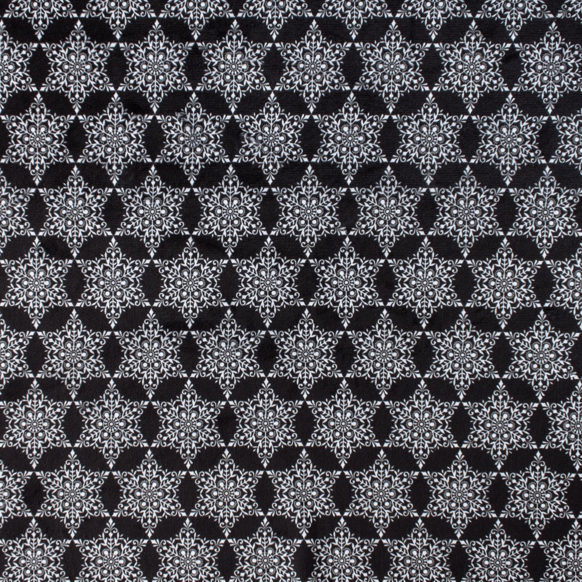 Snowflake Ditsy minky fabric, color detail