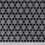 Snowflake Ditsy minky fabric, edge close-up