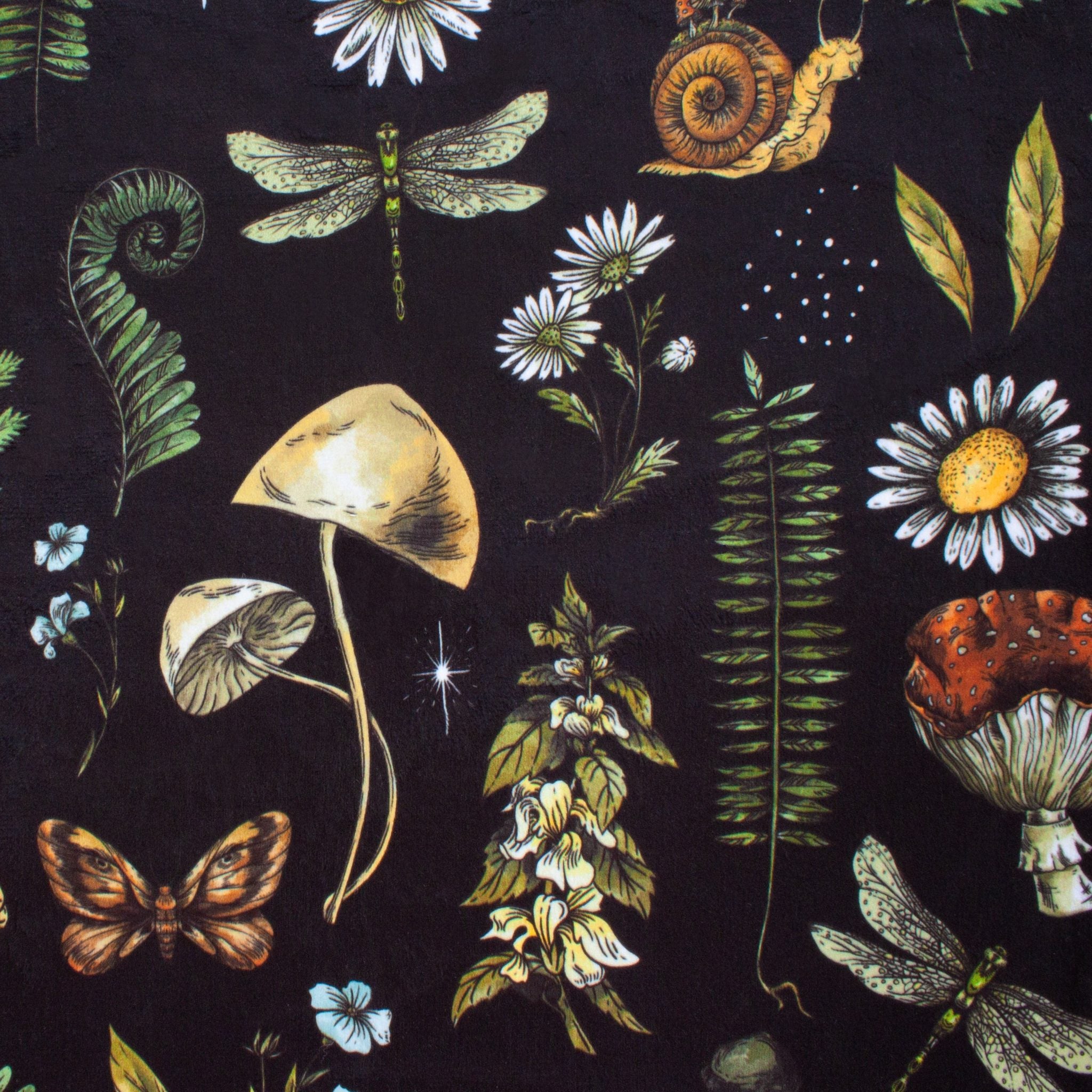 Woodland Mementos minky fabric, full print repeat