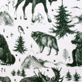 Rustic Mountain Toile minky fabric, folded yardage